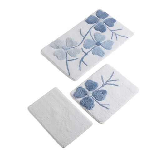 Kırçiçeği - Blue Multicolor Bathmat Set (3 Pieces) slika 3