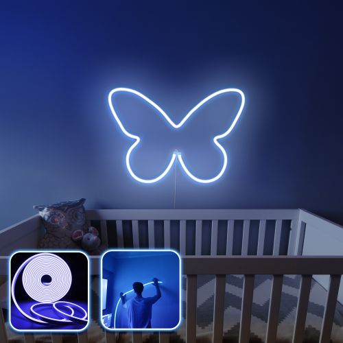 Opviq Dekorativna zidna led rasvjeta Butterfly - Medium - Blue slika 1