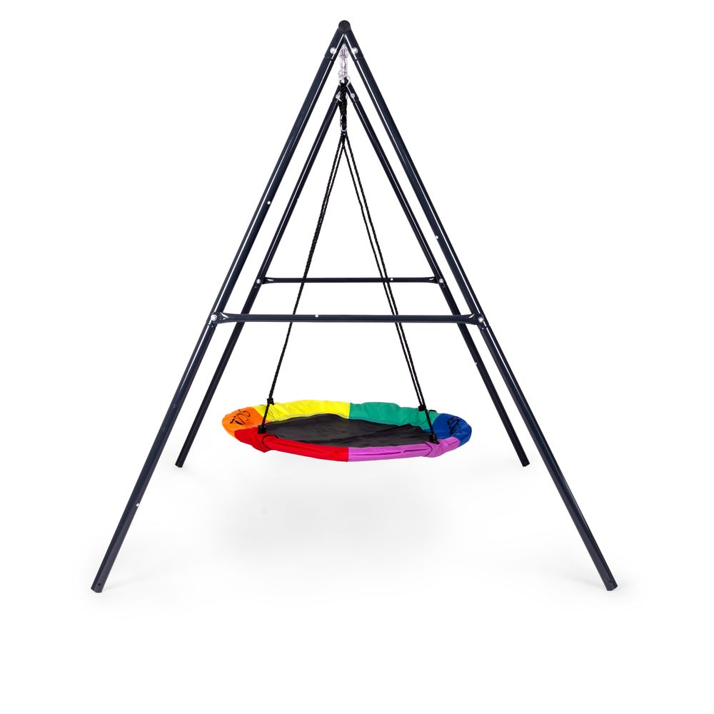 ECOTOYS vrtna dječja ljuljačka „ gnijezdo” 100 cm s čeličnim okvirom slika 5