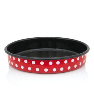 Metalac pekač okrugli red dots 30cm