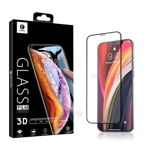 Mocolo - 3D zakrivljeno potpuno ljepljivo staklo za iPhone 12 Pro Max - crno slika 1