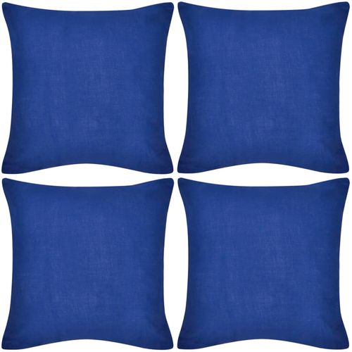 130921 4 Blue Cushion Covers Cotton 80 x 80 cm slika 14