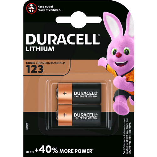 Duracell Baterija litijumska CR123A, 3V, blister 2 kom. - CR123A B2 slika 1