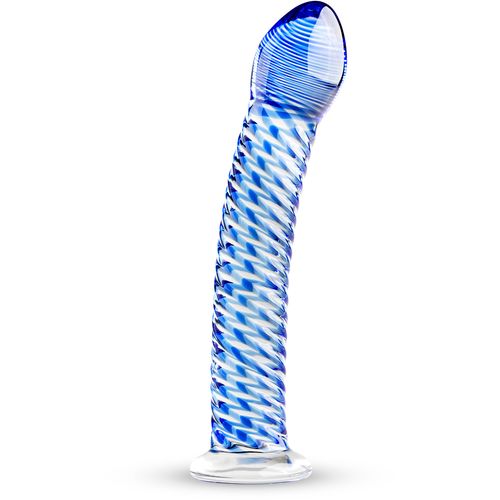 Stakkleni dildo Blue Lined slika 1