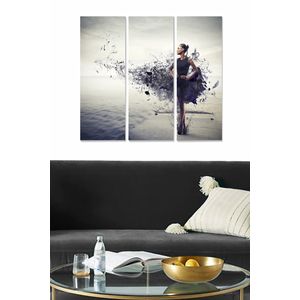 Dekorativna MDF Slika u Boji (Set od 3 Komada) - MDF121246546