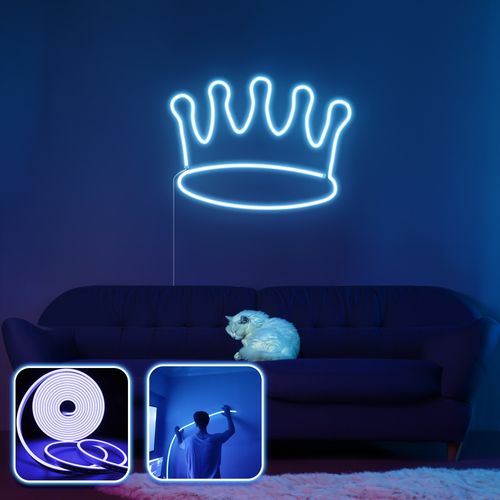 Opviq dekorativna zidna led svjetiljka, King - Large - Blue slika 2
