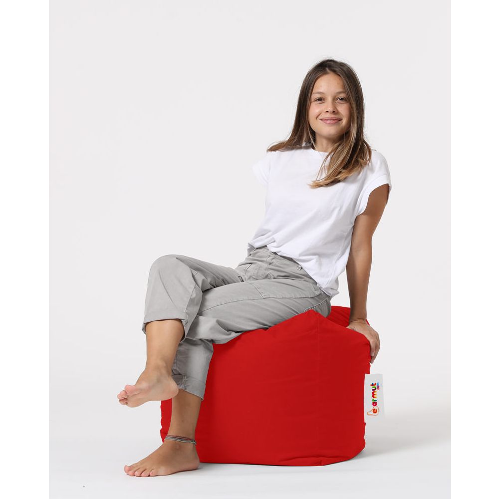 Crveni Kvadratni Pouf - Vrtne Pufne slika 5