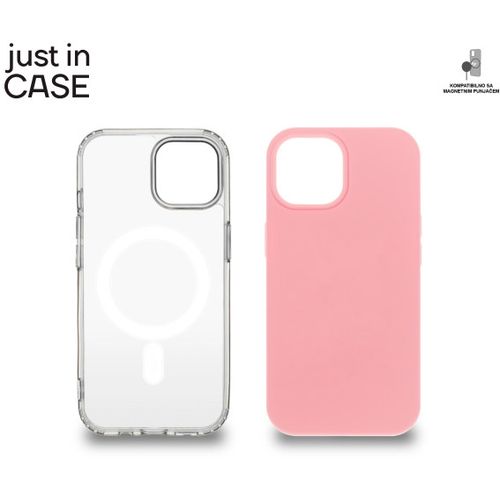 2u1 Extra case MAG MIX PLUS paket PINK za iPhone 15 Plus slika 1