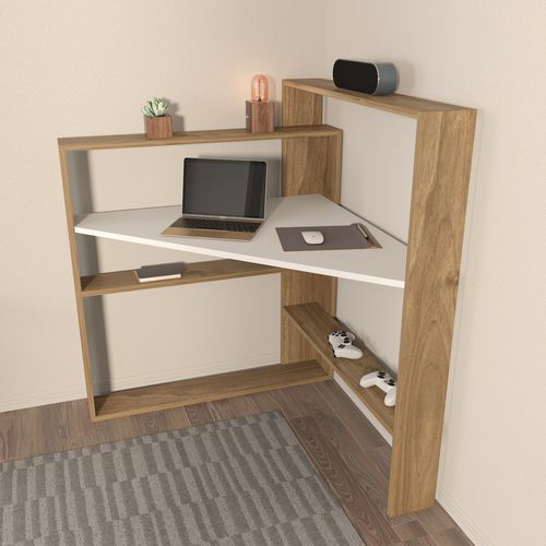 Kelly - Walnut, White Walnut
White Study Desk slika 3