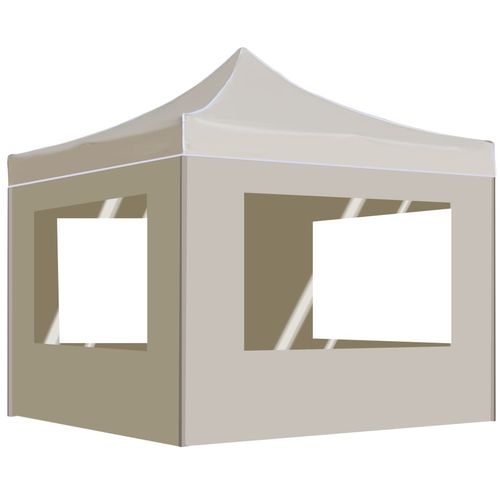 Profesionalni sklopivi šator za zabave 3 x 3 m krem slika 40