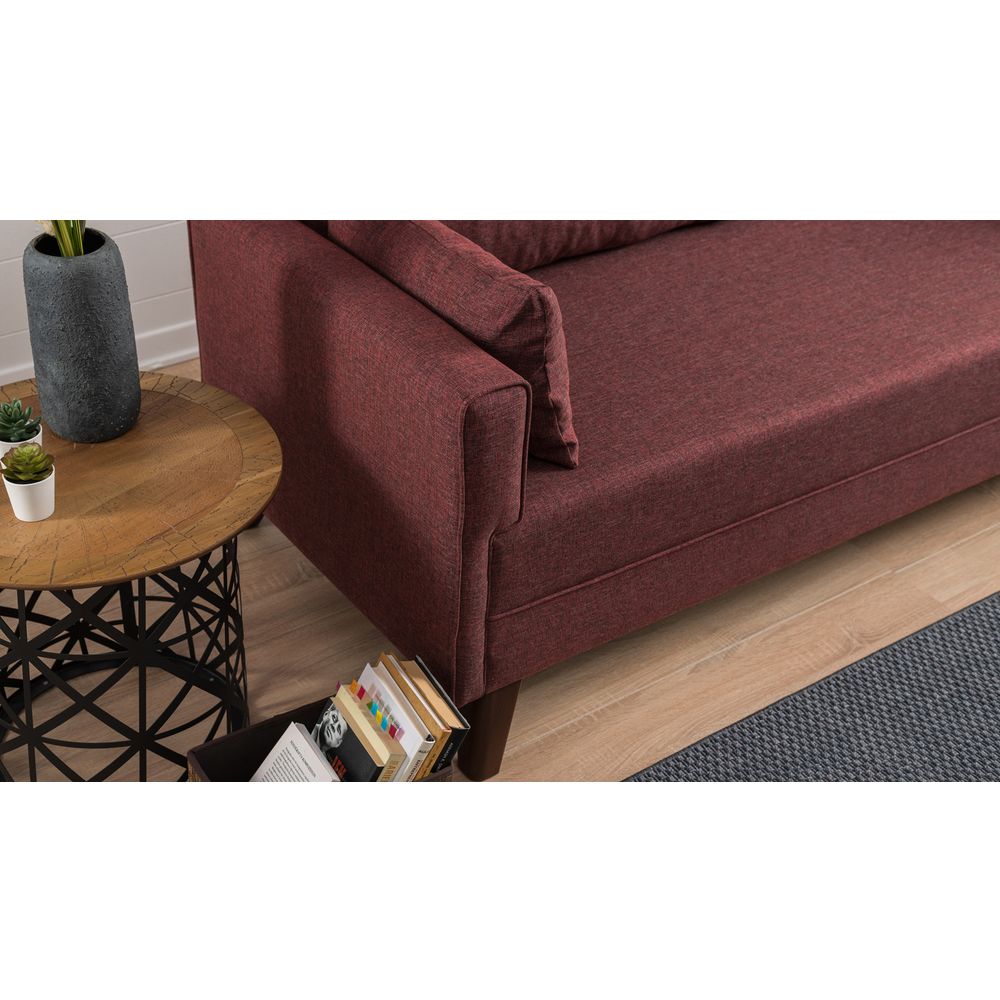 Bella Sofa Bed - Soferica na Razvlačenje u Boji Kamen Crvene slika 5