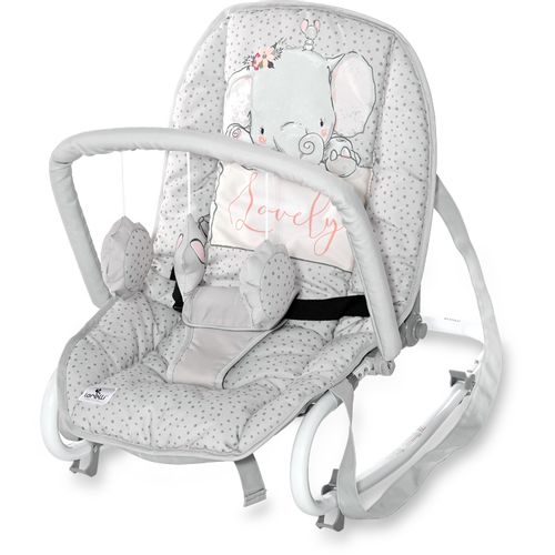 LORELLI  ELIZA Njihalica za Bebe Grey Elephant (0+mj/do 9kg) slika 2