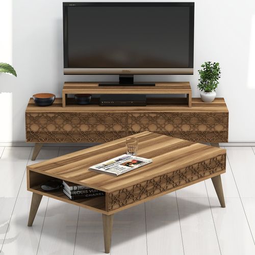 Woody Fashion Set namještaja za dnevnu sobu, City - Walnut, Walnut slika 1