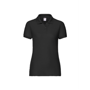Fruit Of The Loom Polo Majica Kratkih Rukava Lady Fit 180g - Crna XL