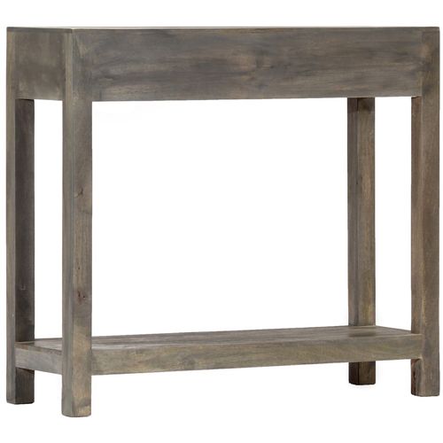 Konzolni stol sivi 86 x 30 x 76 cm od masivnog drva manga slika 4