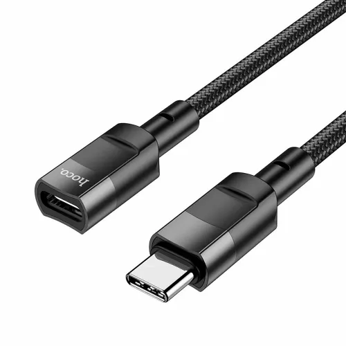 HOCO adapter tipa C (muški) na tip C (ženski) U107 1,2 m crni slika 5