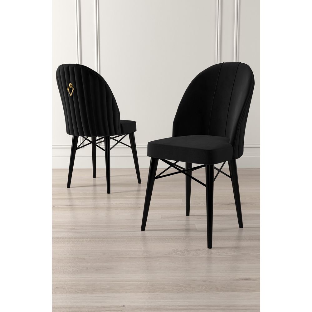 Ritim - Crni Set Stolica (6 Komada) slika 2