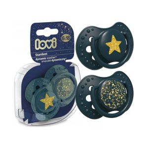 Lovi Silicone Dynamic Varalica 6-18M (2Kom) - Stardust Green