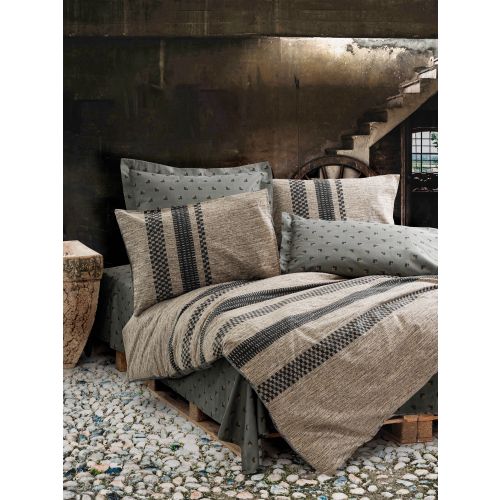 Arlo - Brown Brown
Black
Grey Ranforce Single Quilt Cover Set slika 1