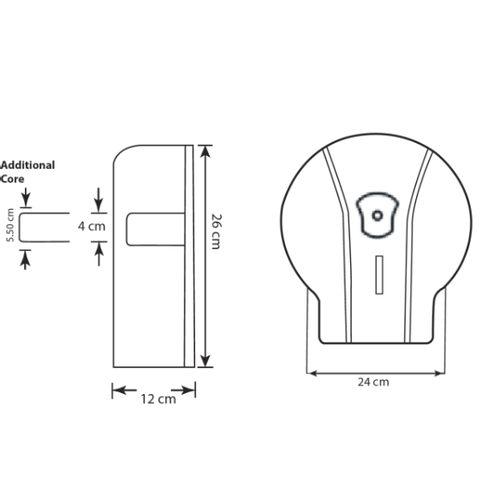 Dispenzer za toalet rolnu Mini Jumbo VIALLI MJ1 metalic slika 2