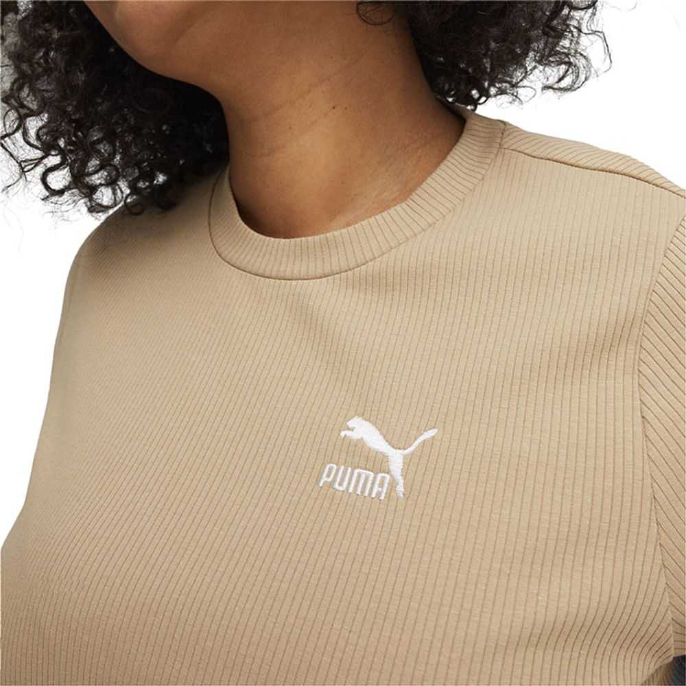 Puma Ženska majica Classics Ribbed Slim Tee slika 3