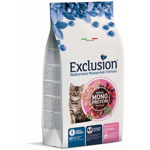 Exclusion Mediterraneo Monoprotein Formula, Kitten, potpuna hrana za mačke, za mačiće, piletina, 300 g slika 1