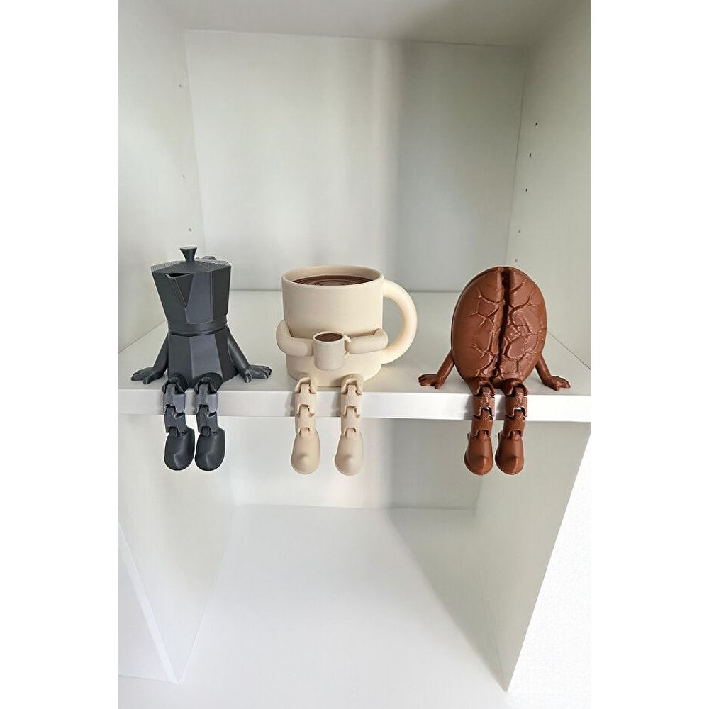 Trinket set (3 pieces) Coffee Corner, colours: cream, grey, brown slika 2