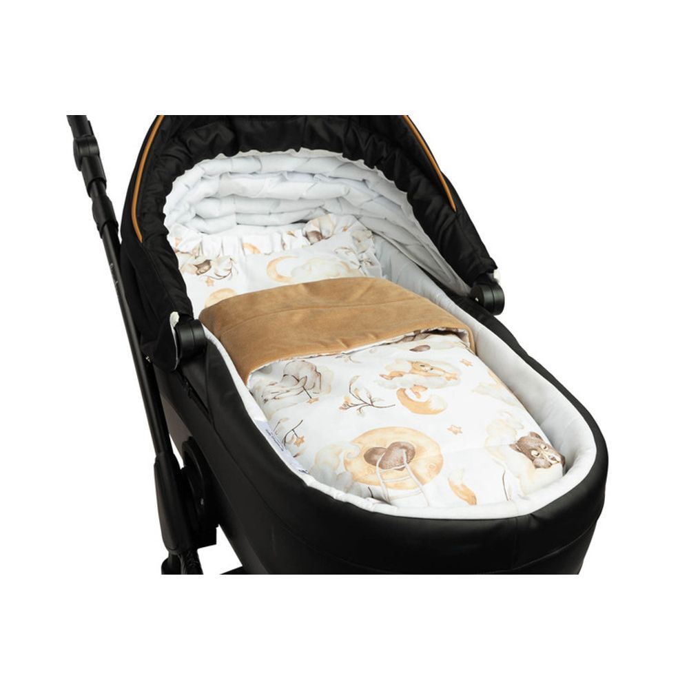 Baršunasta kolica s volanom dream beige slika 2