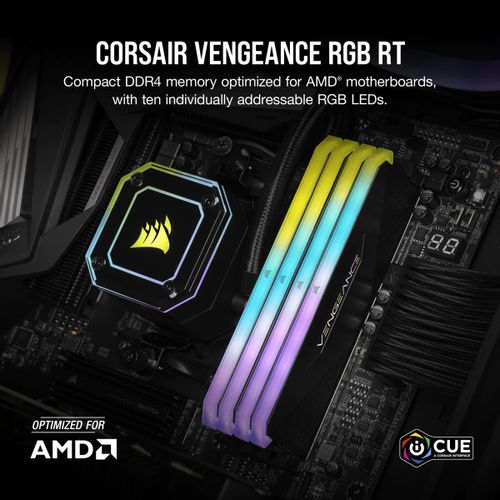 Corsair VENGEANCE RGB RT 32GB (2x16GB) DDR4 3600MHz CL16 Memorija slika 4