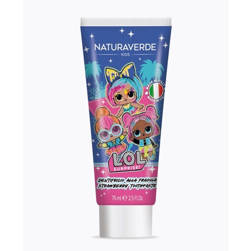 Naturaverde Kids L.O.L Surprise Pasta za zube jagoda 75ml slika 1