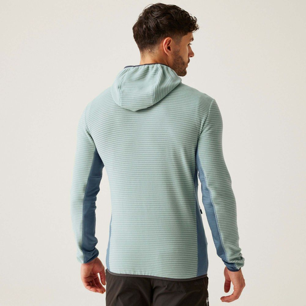 Regatta Muški duks na kopčanje sa kapuljačom Lakewright Fleece Glacier/Storm White slika 6