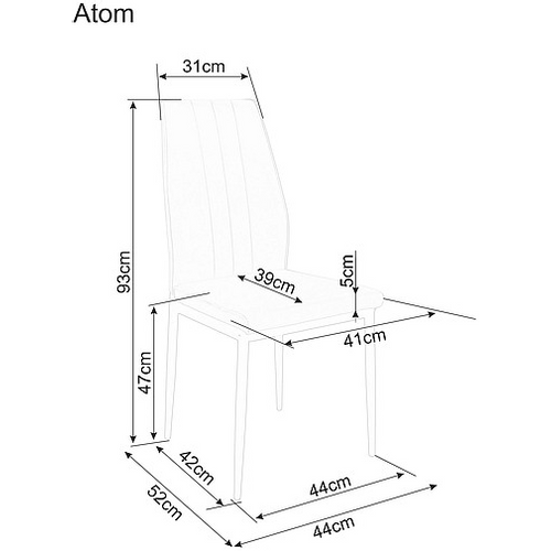 Stolica ATOM - Baršun - Maslinasta slika 2