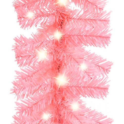 Božićna girlanda s LED svjetlima 5 m ružičasta slika 5