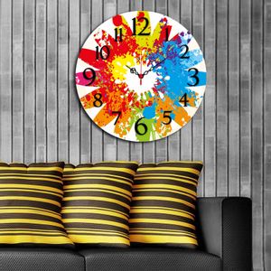 Ms-05 Multicolor Decorative MDF Clock