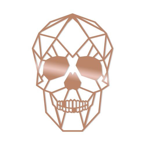 Wallity Metalna zidna dekoracija, Skull - Copper slika 2