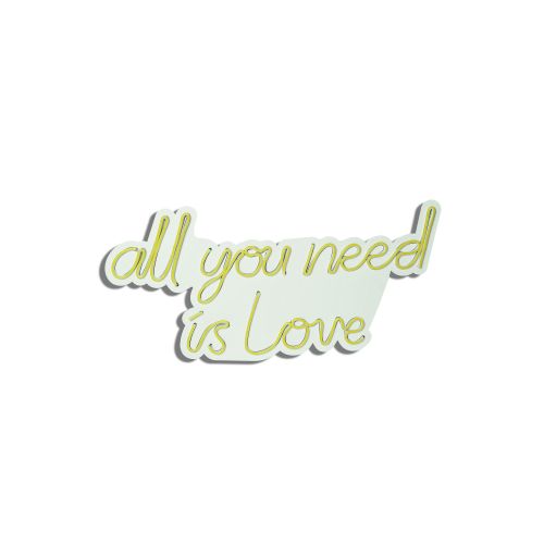 Wallity Ukrasna plastična LED rasvjeta, All You Need is Love - Yellow slika 4