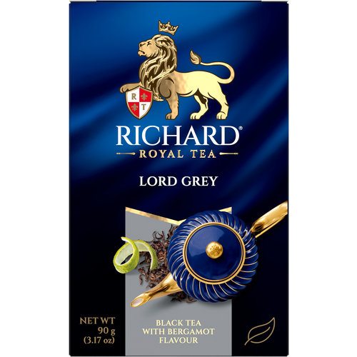 RICHARD Tea Lord Grey - Crni cejlonski čaj krupnog lista sa bergamotom i limunom, 90g rinfuz 161402 slika 1