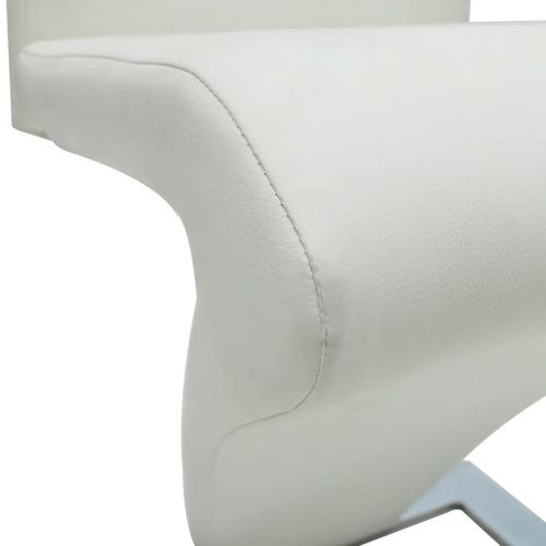 Blagovaonske stolice od umjetne kože 6 kom bijele slika 31