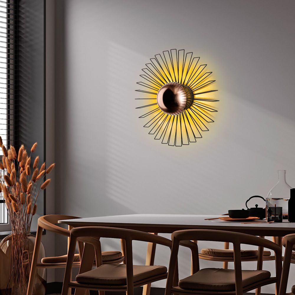 Zidna Lampa Kaya - 15235 - L, boje: Crna slika 3