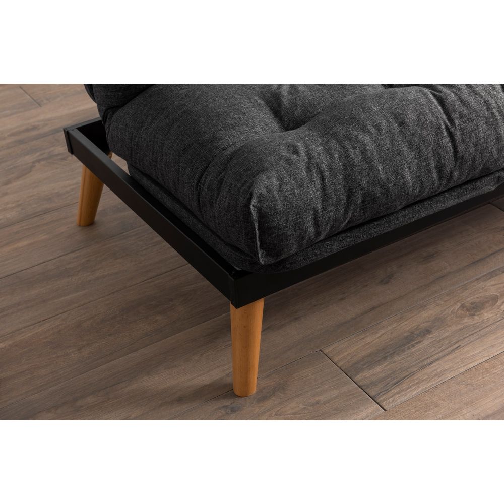 Saki - Tamno Siva Troosjedna Sofa na Razvlačenje slika 4
