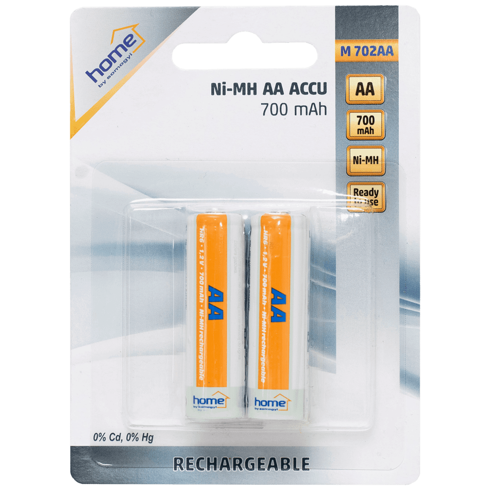 home Baterija punjiva AA, 700mAh, NiMh, blister 2 kom - M 702AA slika 1