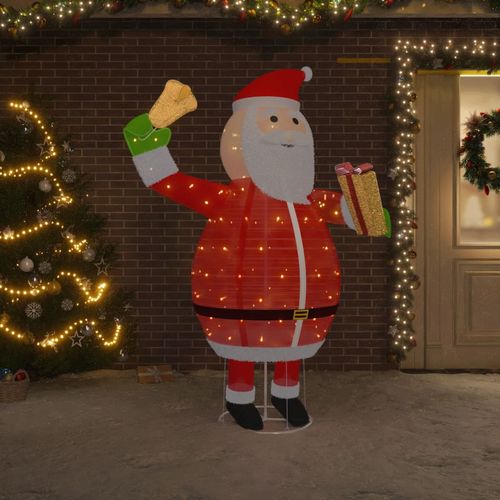 Ukrasna božićna figura Djeda Mraza LED luksuzna tkanina 180 cm slika 1