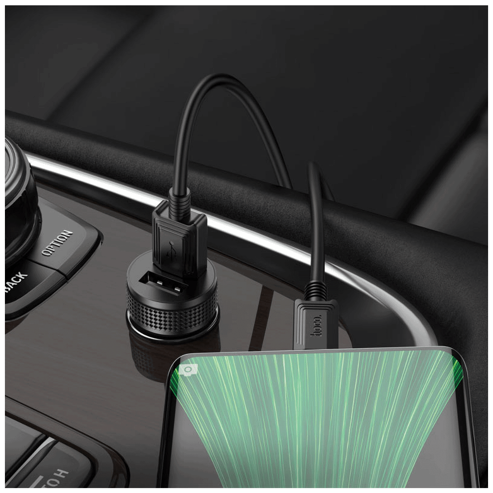 hoco. Auto punjač sa microUSB kabelom, 2 x USB, 2.4 A, 12W - Z49 Level slika 5