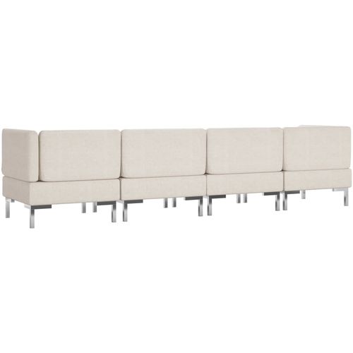 4-dijelni set sofa od tkanine krem slika 24