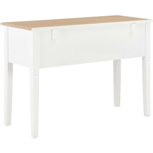 Pisaći stol bijeli 109,5 x 45 x 77,5 cm drveni slika 25