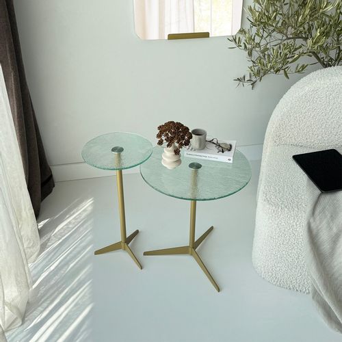 Solis - Gold, Transparent Gold
Transparent Side Table Set slika 2