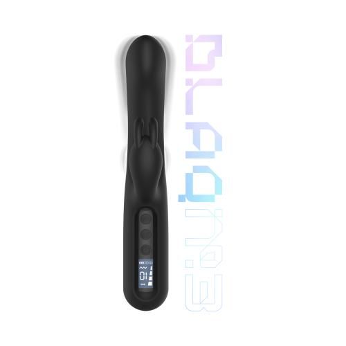 Digitalni rabbit vibrator BLACQ, crni slika 3