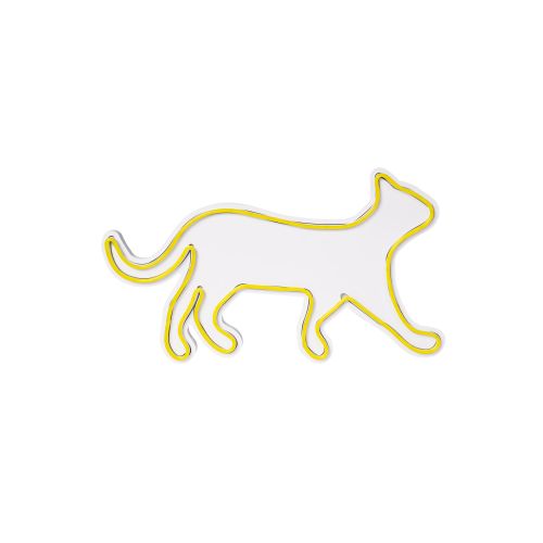 Wallity Ukrasna plastična LED rasvjeta, Kitty the Cat - Yellow slika 5