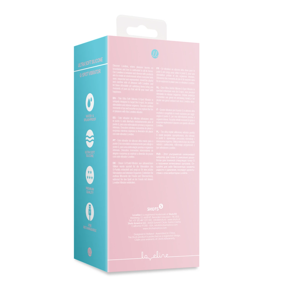 Loveline by Shots Ultra mekani silikonski vibrator za G-točku - šifon trešnje slika 3
