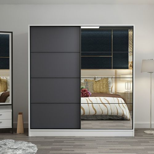 Kale - 3163 WhiteAnthracite Wardrobe slika 1